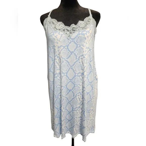 STAR + SKYE by P.J. Salvage Printed Lacy Chemise, Womens Small - Picture 3 of 7